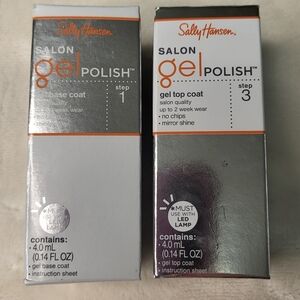 Sally Hansen Salon Gel Polish Set. Step One And Two. Both Are Brand New.